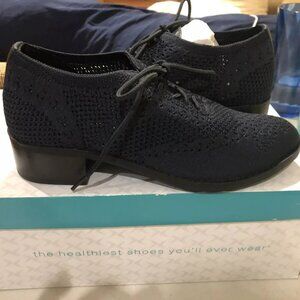 Aetrex Hayden Knit Oxfords Navy Women's Size 5.5 US